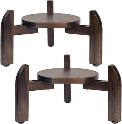 2 Pack Drink Dispenser Stand Adjustable Width from 8" to 11.2" Wide - Beverage Jar and Water Plastic Jug Holder - to Plant Flower Pots - Adjustable up to11.2-inch Wide (For 5-Gal Jug 8"-11.2") - Walnut Color