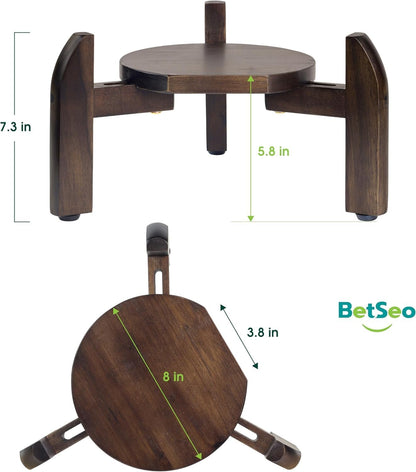 2 Pack Drink Dispenser Stand Adjustable Width from 8" to 11.2" Wide - Beverage Jar and Water Plastic Jug Holder - to Plant Flower Pots - Adjustable up to11.2-inch Wide (For 5-Gal Jug 8"-11.2") - Walnut Color