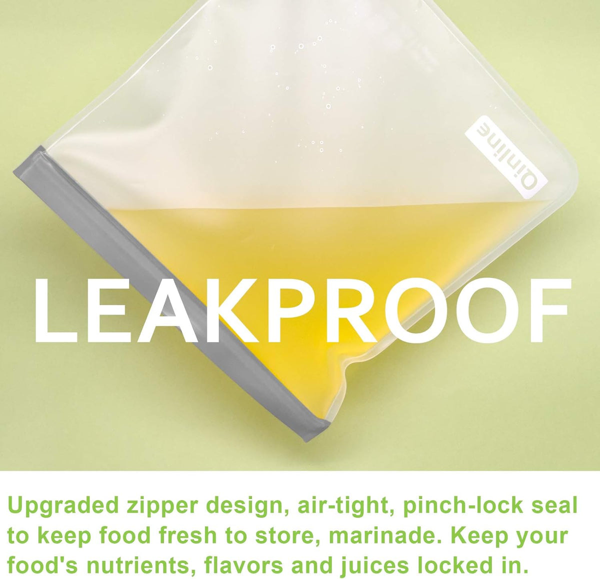 Reusable Food Storage Bags - 24 Pack Freezer Extra Thick Leakproof Lunch Bag - 8 Gallon 8 Sandwich 8 Snack Bags