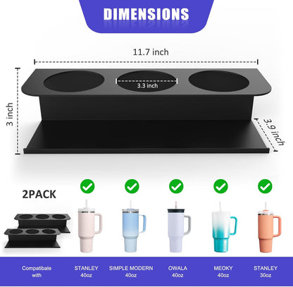 Magnetic Stanley Cup Holder for Fridge, Tumbler Organizer Strong Fridge & Metal Surface Water Bottle Organizer for Kitchen, Stanley Cup Accessories, 2 Pack