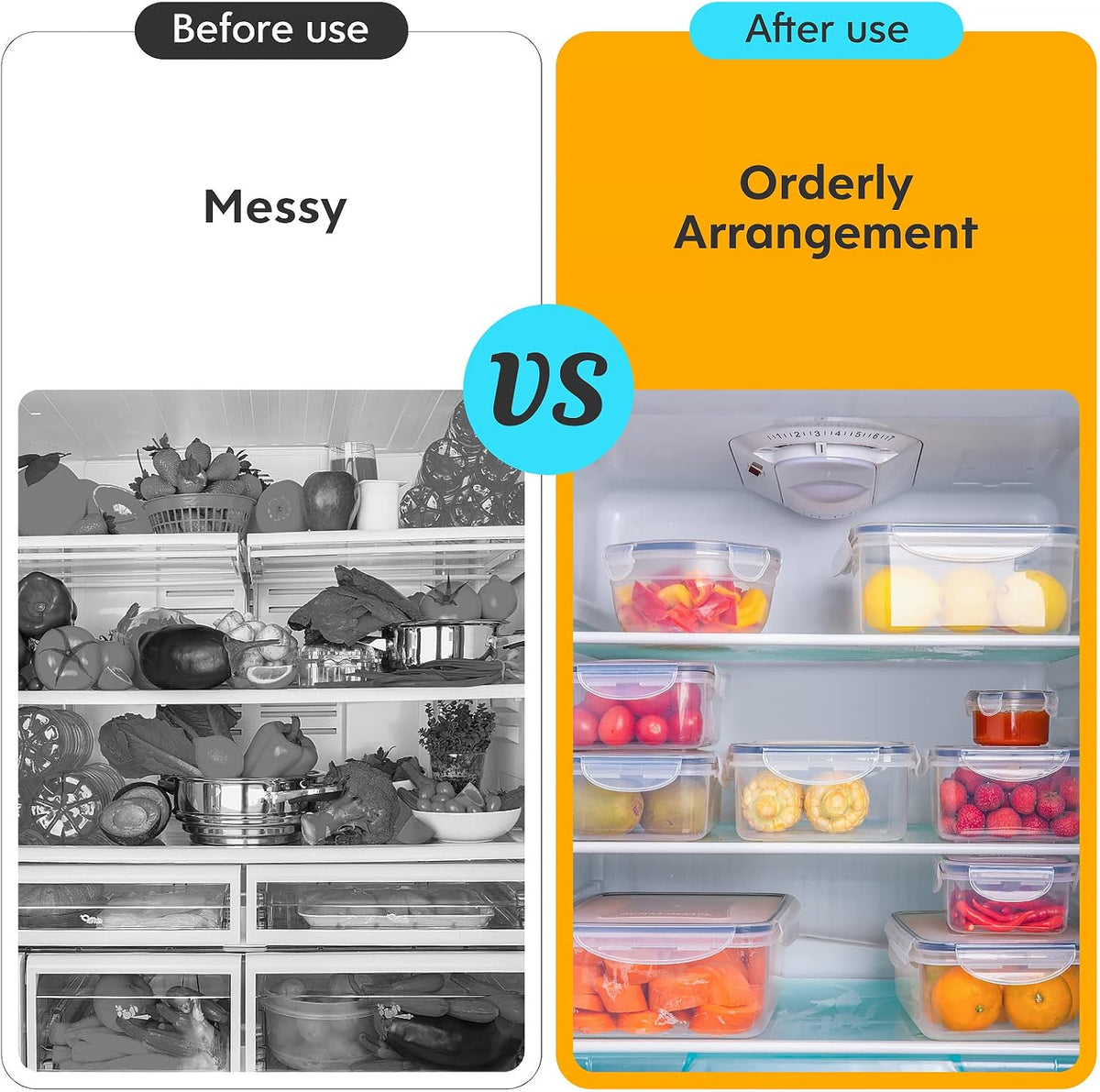 40 PCS Food Storage Containers with Lids Airtight (20 Lids &20 Containers) - Leakproof Meal-Prep Containers for Kitchen Storage Reusable Plastic Microwave/Dishwasher Safe with Labels & Pen