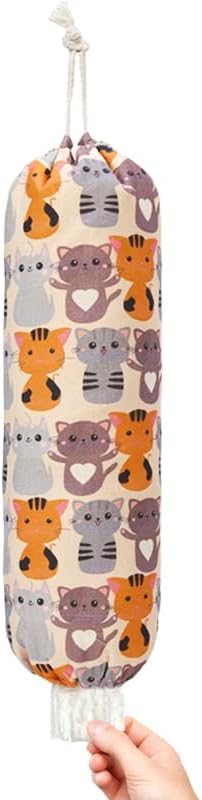 TOGETRUE Plastic Bag Holder, Cute Grocery Bag Holder for Plastic Bags, Wall Mount Bags Dispenser for Home Kitchen Decor (Cat)