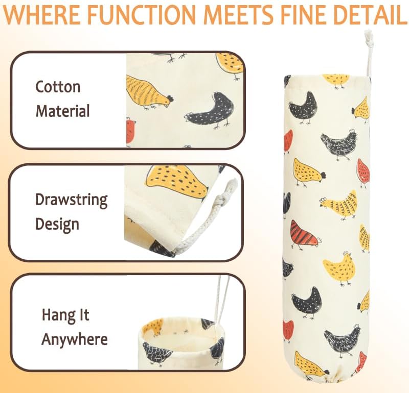 TOGETRUE Plastic Bag Holder, Cute Grocery Bag Holder for Plastic Bags, Wall Mount Bags Dispenser for Home Kitchen Decor (Cat)