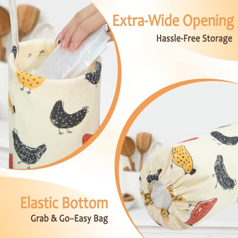 TOGETRUE Plastic Bag Holder, Cute Grocery Bag Holder for Plastic Bags, Wall Mount Bags Dispenser for Home Kitchen Decor (Cat)