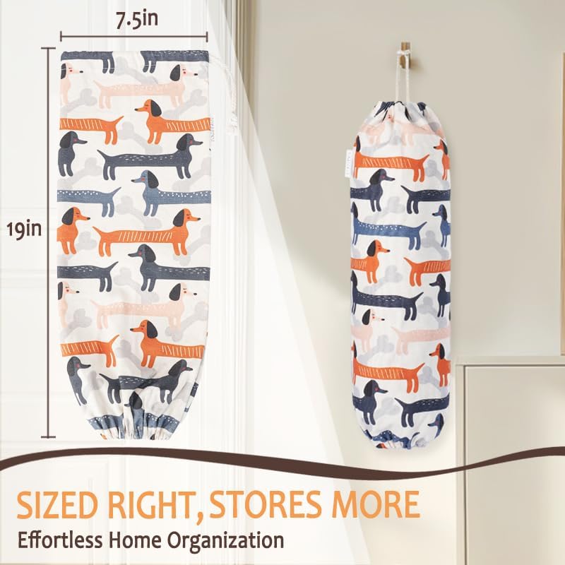 TOGETRUE Plastic Bag Holder, Cute Grocery Bag Holder for Plastic Bags, Wall Mount Bags Dispenser for Home Kitchen Decor (Cat)