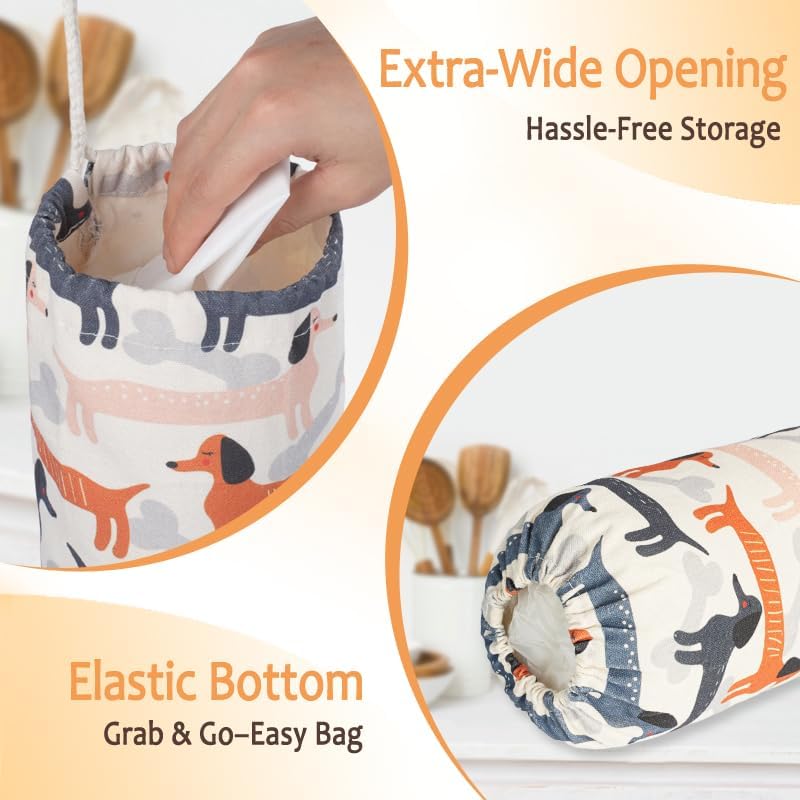 TOGETRUE Plastic Bag Holder, Cute Grocery Bag Holder for Plastic Bags, Wall Mount Bags Dispenser for Home Kitchen Decor (Cat)