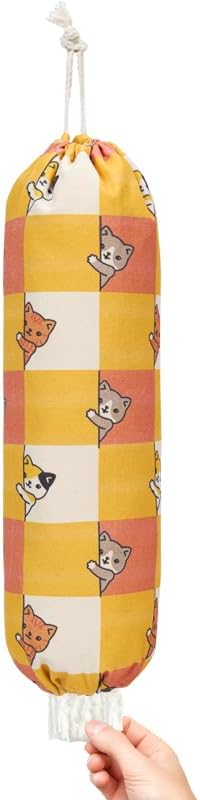 TOGETRUE Plastic Bag Holder, Cute Grocery Bag Holder for Plastic Bags, Wall Mount Bags Dispenser for Home Kitchen Decor (Cat)
