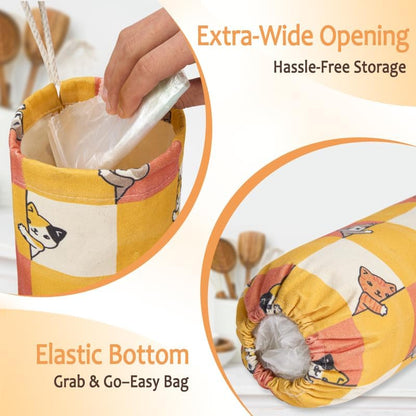 TOGETRUE Plastic Bag Holder, Cute Grocery Bag Holder for Plastic Bags, Wall Mount Bags Dispenser for Home Kitchen Decor (Cat)
