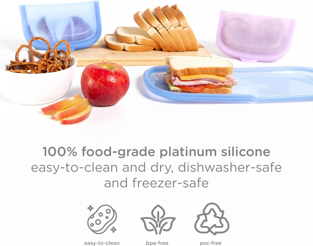 Platemate Reusable Silicone Storage Bag, Smoothie Purple