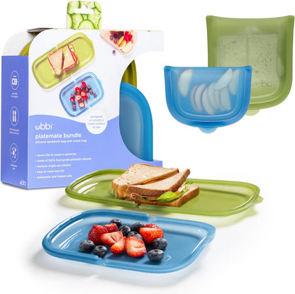 Platemate Reusable Silicone Storage Bag, Smoothie Purple
