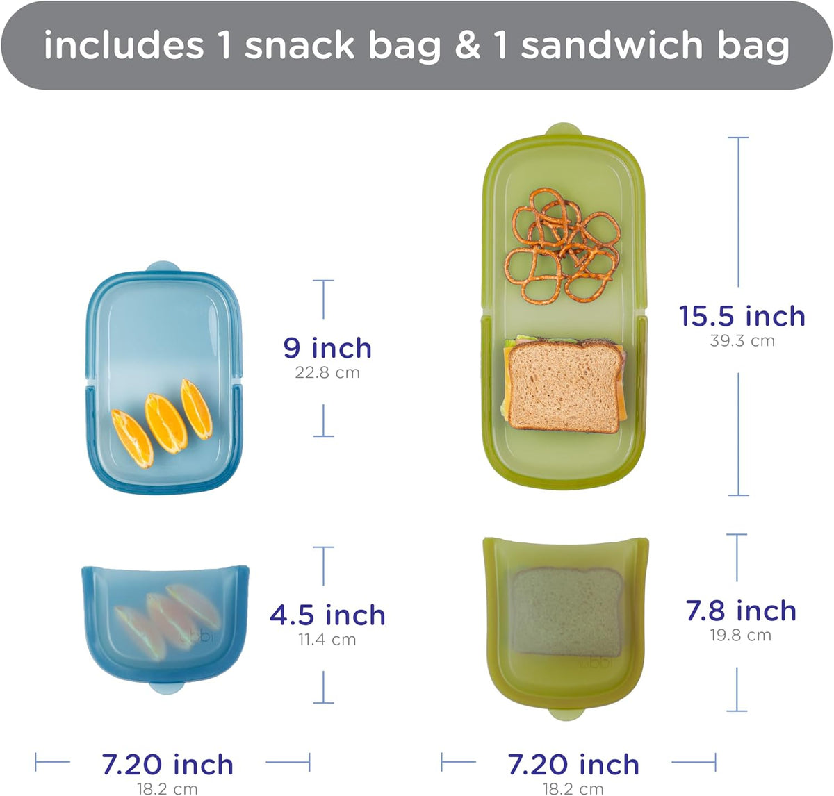 Platemate Reusable Silicone Storage Bag, Smoothie Purple