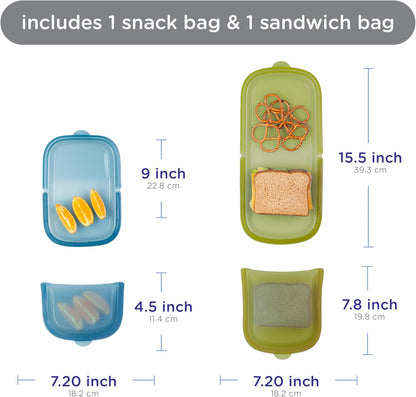 Platemate Reusable Silicone Storage Bag, Smoothie Purple