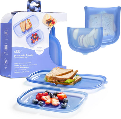Platemate Reusable Silicone Storage Bag, Smoothie Purple