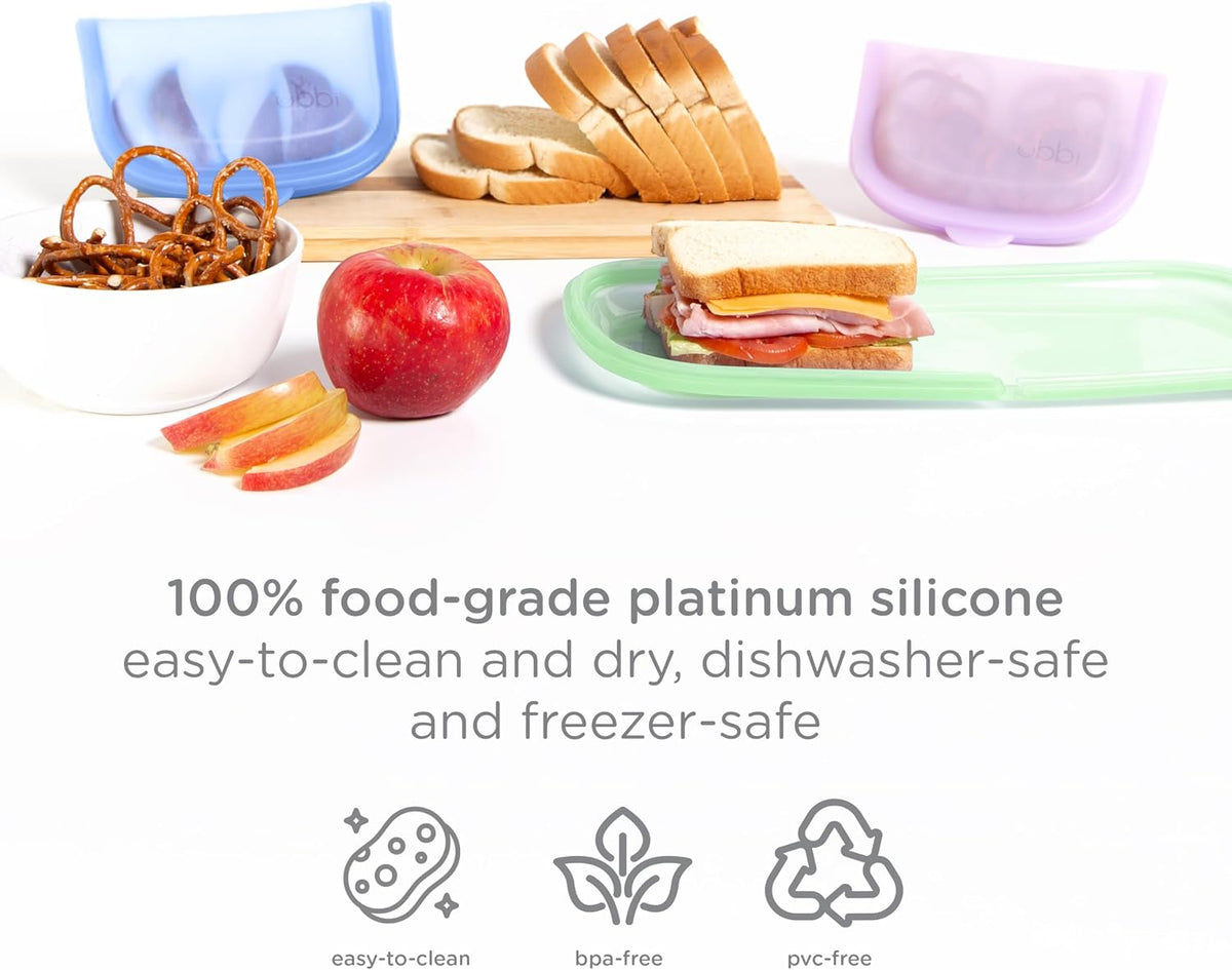 Platemate Reusable Silicone Storage Bag, Smoothie Purple