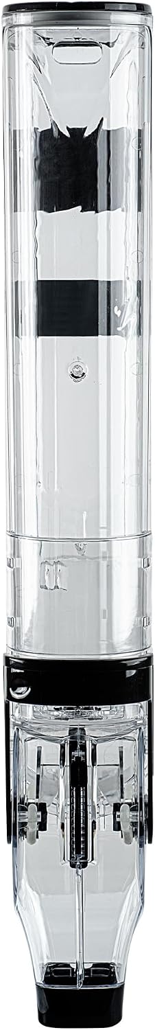 Met Lux 3.4 Gallon Dry Food Dispenser, 1 Airtight Cereal Dispenser - Wall-Mounted, Single Control, 1 Black Plastic Grain Holder, For Snacks, Nuts, Or Coffee Beans