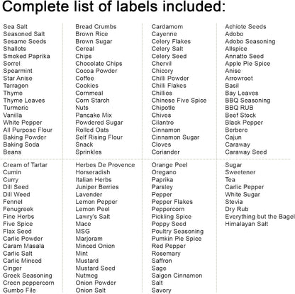170PCS Kitchen Pantry Labels for Food Containers, Black Script Clear Labels | Water & Oil Resistant Preprinted Labels, Easy Peel and Stick for Jars, Bins, Containers and Food Storage Organization