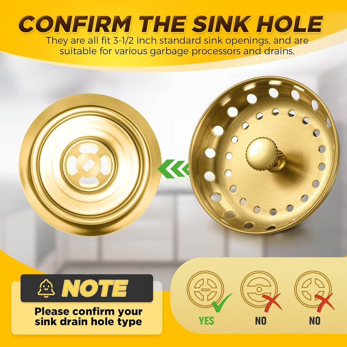 4 Pcs Matte Black Kitchen Sink Accessories Garbage Disposal Splash Guards 3.4'' Sink Drain Strainer and Stopper Stainless Steel Garbage Disposal Plug for Kitchen Drain Strainer