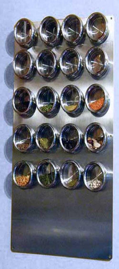 Stainless Steel Spice Tin Base, 12" X 24" for Magnetic Spice Tins, Spice Rack