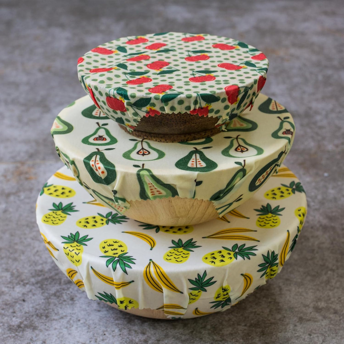 Beeswax Wrap for Food, Set of 3 Bees Wax Wraps, Reusable Bees Paper for Wrapping Vegetables, Cheese, Bowl Covers and Sandwich Wrapping Paper, Beeswax Food Wraps (Fruit Punch)