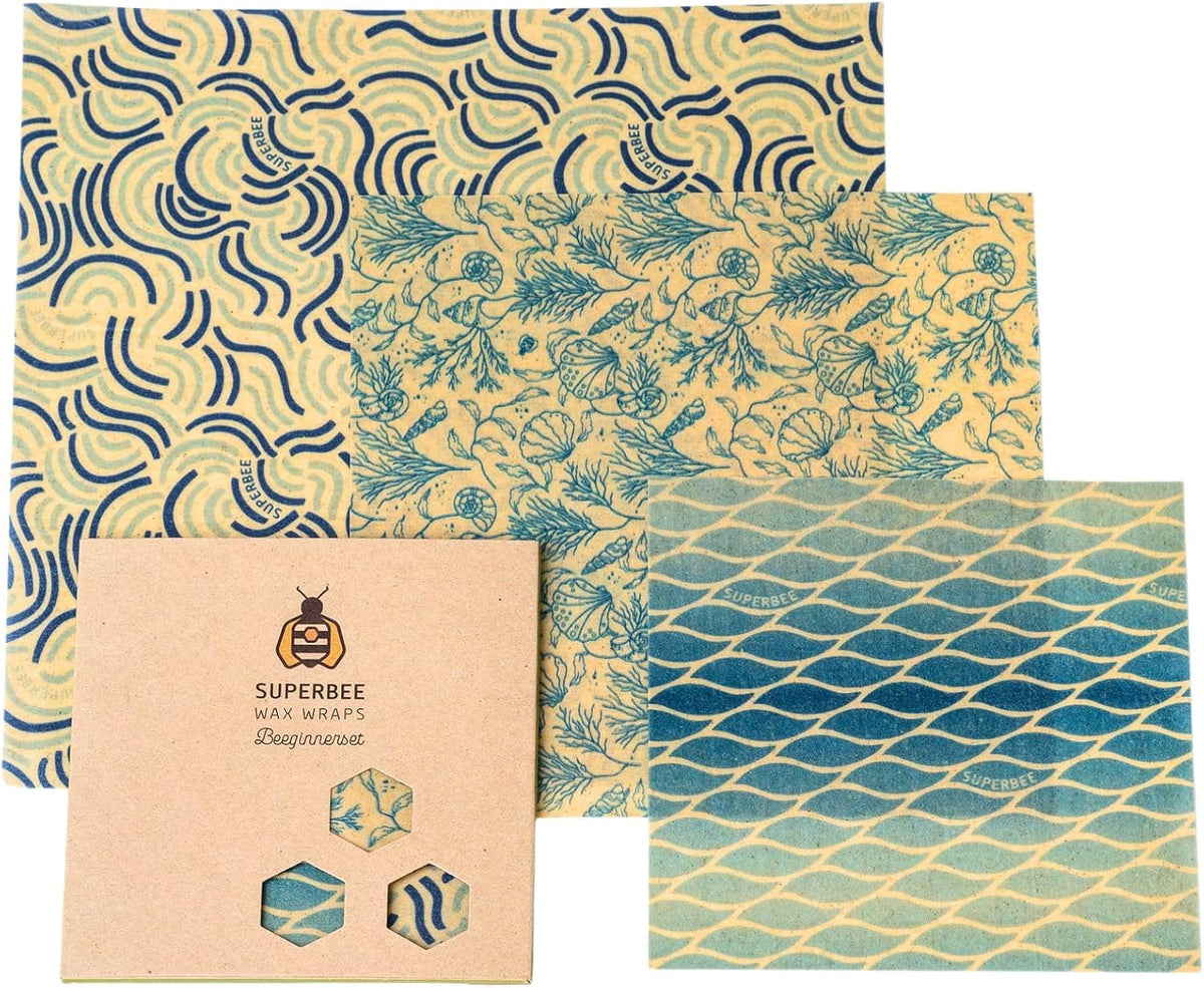 Beeswax Wrap for Food, Set of 3 Bees Wax Wraps, Reusable Bees Paper for Wrapping Vegetables, Cheese, Bowl Covers and Sandwich Wrapping Paper, Beeswax Food Wraps (Fruit Punch)