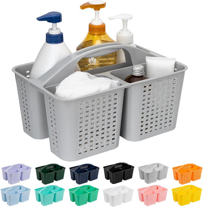 Portable Shower Caddy, Caddy Organizer with Handle, Plastic Shower Basket Hold Soap, Shampoo, Hair Supplies and Beauty Products, Cleaning Supplies Organizer for Home, Dorm, Shelf and Cabinet