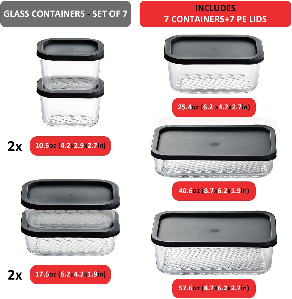 Glass Meal Prep Containers with Grooved Base, 12 Stackable BPA Free Glass Storage Containers with Lids for Lunch, Pantry, and Kitchen - Microwave, Dishwasher Freezer & Oven Safe - Sage