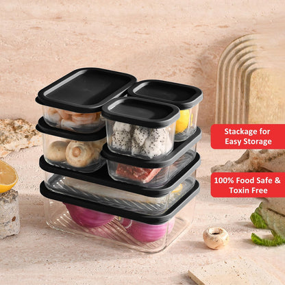 Glass Meal Prep Containers with Grooved Base, 12 Stackable BPA Free Glass Storage Containers with Lids for Lunch, Pantry, and Kitchen - Microwave, Dishwasher Freezer & Oven Safe - Sage
