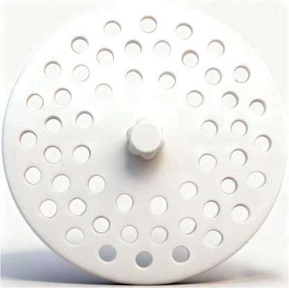 02-4021 White Plastic Disposal Sink Strainer (3.13in) is Suitable for Most Kitchen Drain Pipes, Replaces the Garbage Disposer Plug, and is Easy to Install a Basket Filter for Sink Drain Capture