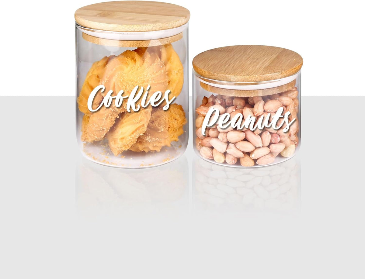 243 White Cursive Pantry Labels Stickers Set for Food Containers | Water Resistant Pantry Labels, Kitchen Organization Labels for Storage Containers, Jars, Canisters