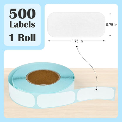500 pcs Dissolvable Food Labels, 0.75" x 1.75" | BPA-Free Water Dissolving Labels, No Residue, Ideal for Freezer Meal Prep Containers, Glass Jars & Storage Bags
