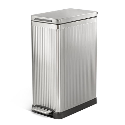 12 Gallon Kitchen Trash Can with Slim Fit Design