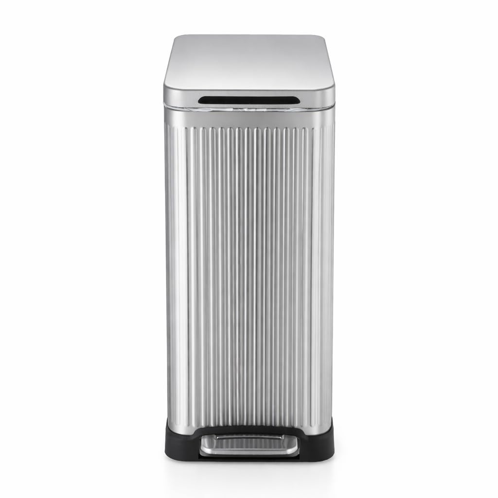 12 Gallon Kitchen Trash Can with Slim Fit Design
