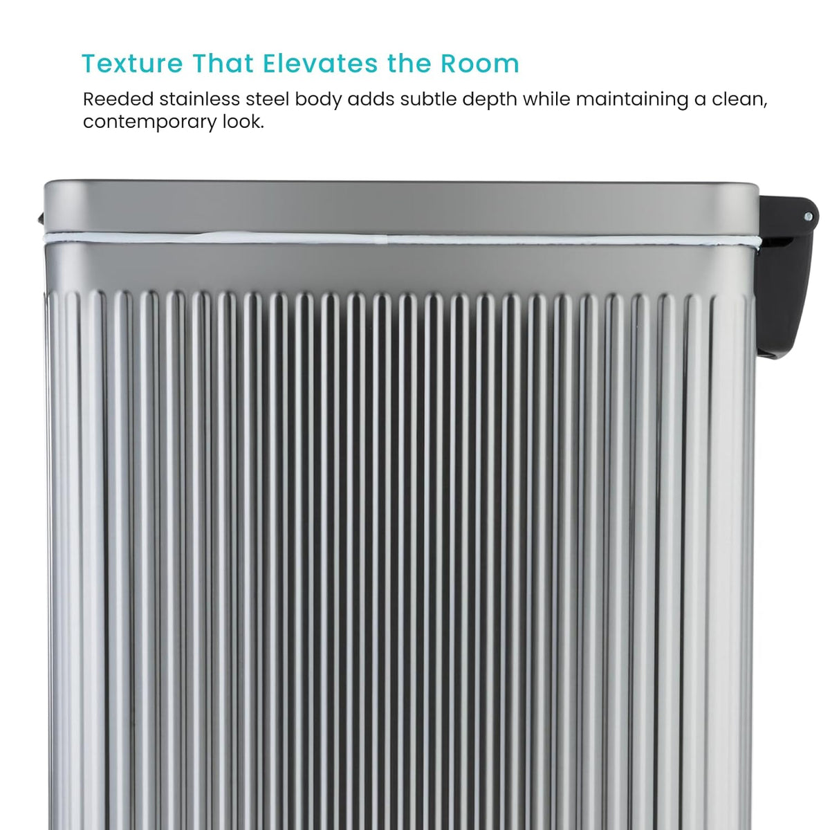 12 Gallon Kitchen Trash Can with Slim Fit Design