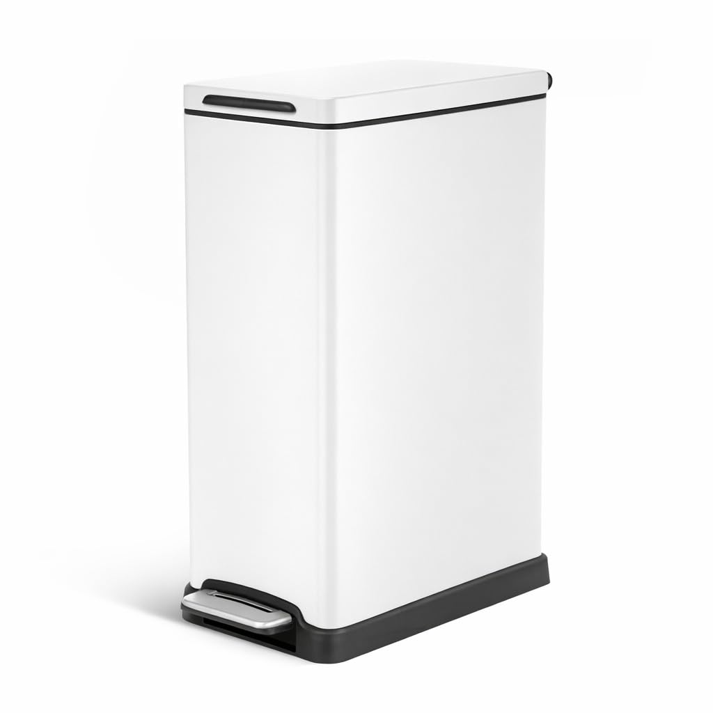 12 Gallon Kitchen Trash Can with Slim Fit Design