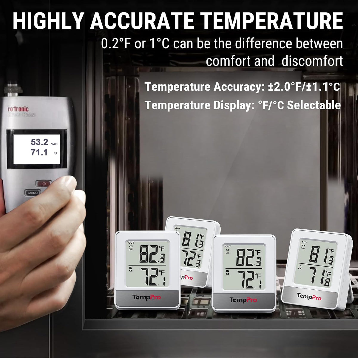 TempAir Digital Hygrometer Indoor Thermometer