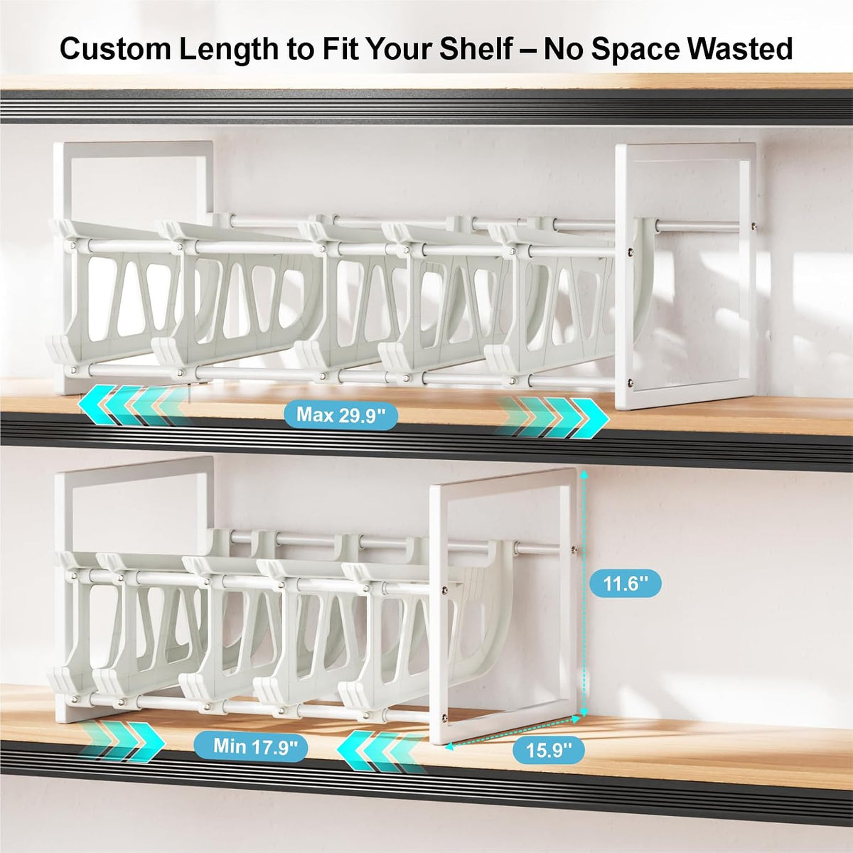 Can Organizer for Pantry - Auto-Rolling, Expands to Hold 60 Cans