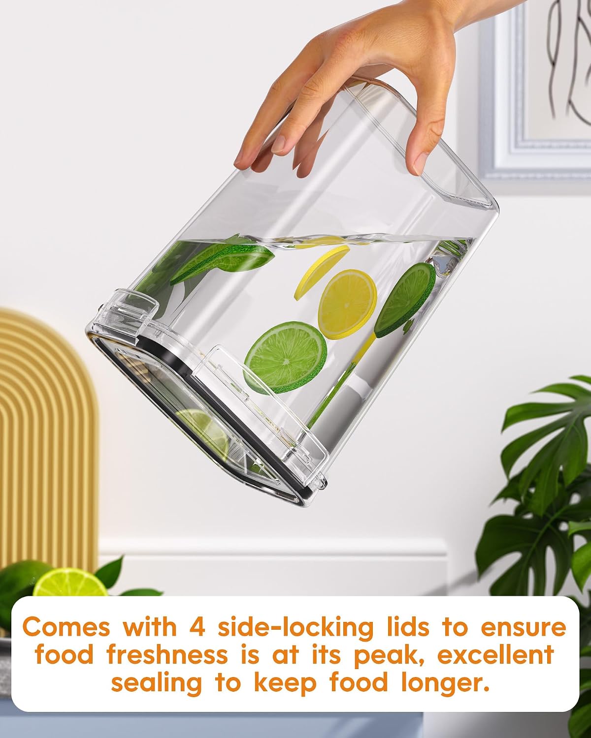 Airtight Food Storage Containers with Lids, Kitchen and Pantry Organization Canisters, BPA-Free, PVC-Free, Food-grade Plastic Leak-proof Jars for Cereal, Flour, Sugar, Extra 24 Labels & Marker