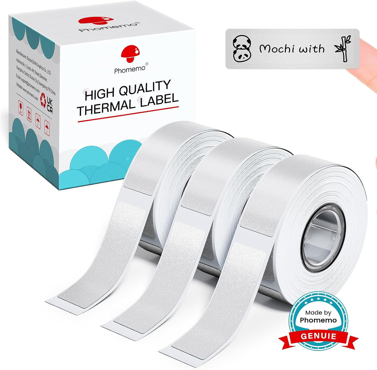 D30 Label Tape, Black on Transparent Clear Sticker Thermal Paper | for D30 D35 Q30 Q30S Label Maker, Self-Adhesive Label Maker Tape, 14mm x 30mm (0.55 x 1.18 Inch) 210 Labels/Roll, 3-Roll
