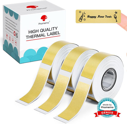 D30 Label Tape, Black on Transparent Clear Sticker Thermal Paper | for D30 D35 Q30 Q30S Label Maker, Self-Adhesive Label Maker Tape, 14mm x 30mm (0.55 x 1.18 Inch) 210 Labels/Roll, 3-Roll