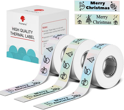 D30 Label Tape, Black on Transparent Clear Sticker Thermal Paper | for D30 D35 Q30 Q30S Label Maker, Self-Adhesive Label Maker Tape, 14mm x 30mm (0.55 x 1.18 Inch) 210 Labels/Roll, 3-Roll