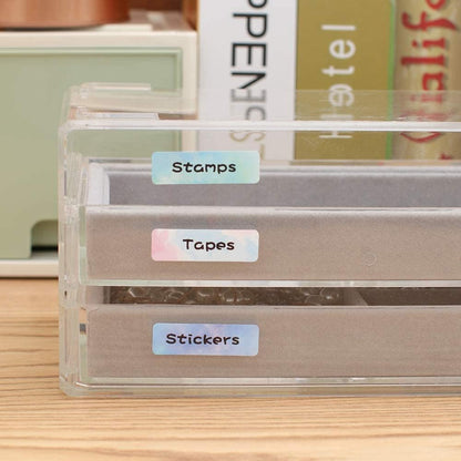 D30 Label Tape, Black on Transparent Clear Sticker Thermal Paper | for D30 D35 Q30 Q30S Label Maker, Self-Adhesive Label Maker Tape, 14mm x 30mm (0.55 x 1.18 Inch) 210 Labels/Roll, 3-Roll