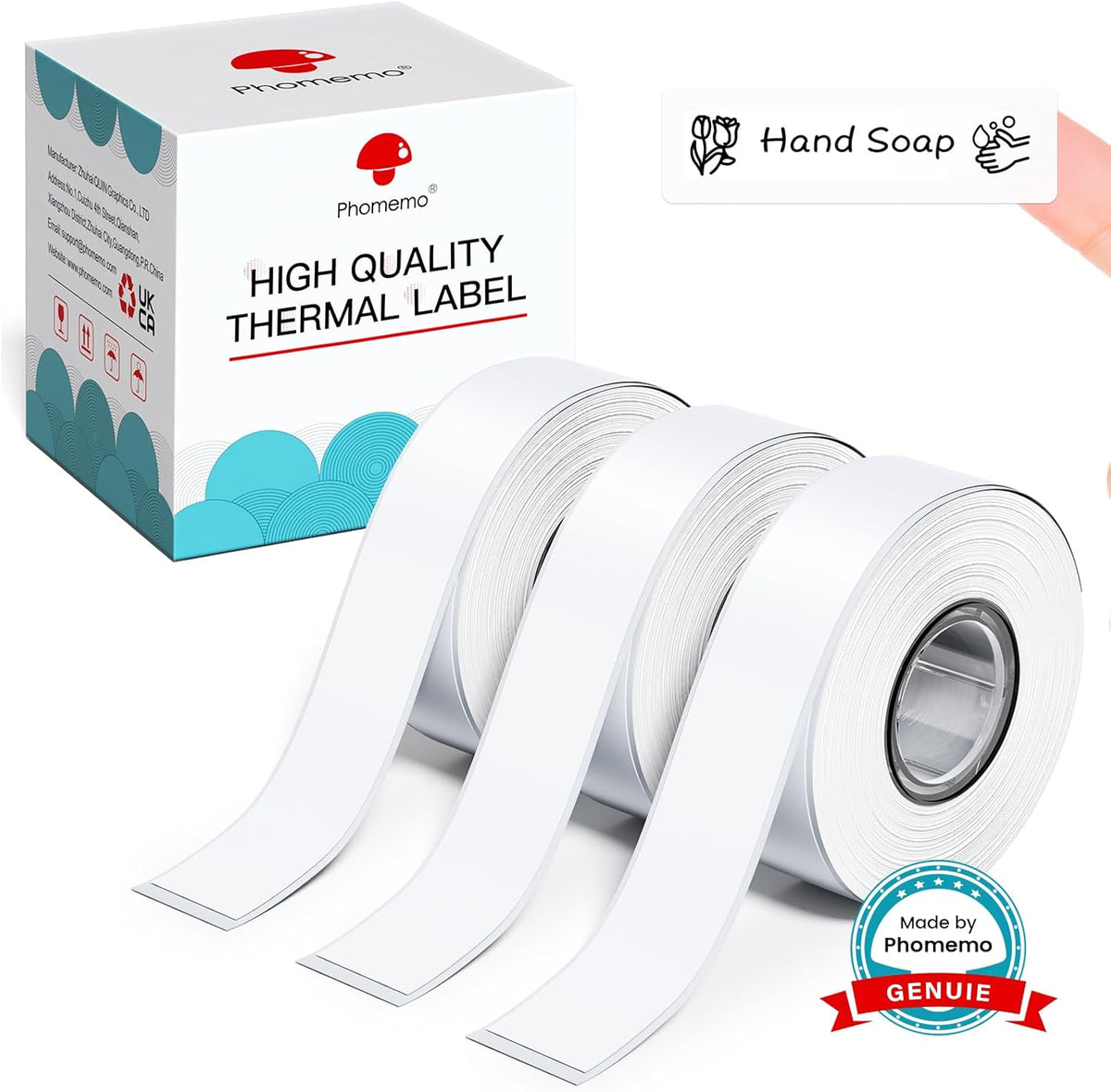 D30 Label Tape, Black on Transparent Clear Sticker Thermal Paper | for D30 D35 Q30 Q30S Label Maker, Self-Adhesive Label Maker Tape, 14mm x 30mm (0.55 x 1.18 Inch) 210 Labels/Roll, 3-Roll
