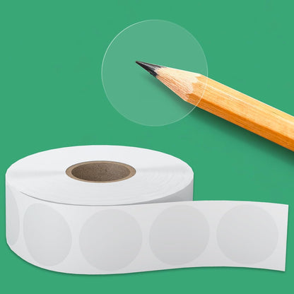 2 Inch Clear Round Sticker Seals, 1 Roll, 500 PCS | Transparent Pvc, Strong Self-Adhesive Backing Holds on Paper, Plastic, Glass and Cardboard