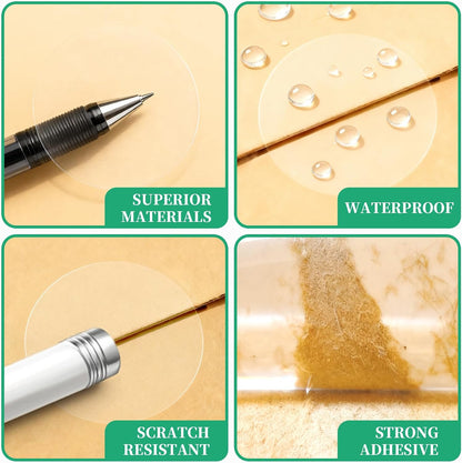 2 Inch Clear Round Sticker Seals, 1 Roll, 500 PCS | Transparent Pvc, Strong Self-Adhesive Backing Holds on Paper, Plastic, Glass and Cardboard
