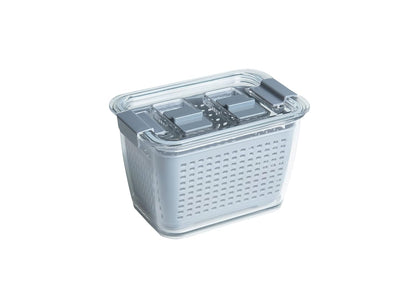 Colander Bin, Produce Saver, Fridge Organizer With Lid, Wash, Strain and Store, Great for Refrigerator, Freezer and Pantry, Medium, Mint Green, Pack of 1