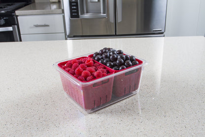 Colander Bin, Produce Saver, Fridge Organizer With Lid, Wash, Strain and Store, Great for Refrigerator, Freezer and Pantry, Medium, Mint Green, Pack of 1