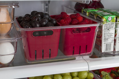 Colander Bin, Produce Saver, Fridge Organizer With Lid, Wash, Strain and Store, Great for Refrigerator, Freezer and Pantry, Medium, Mint Green, Pack of 1
