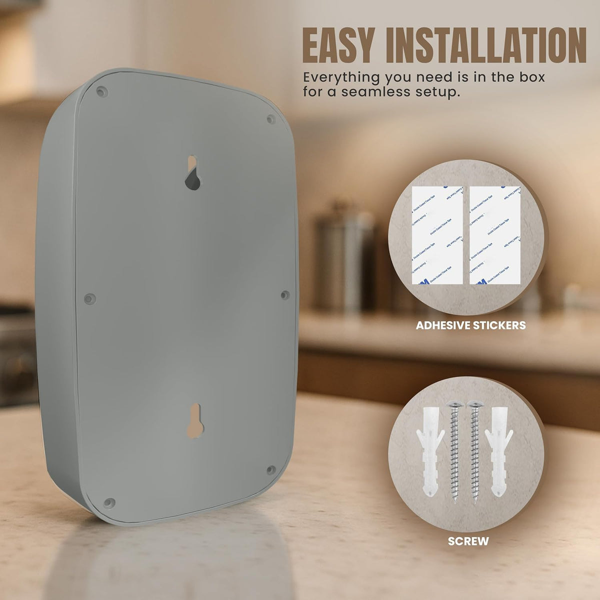 Plastic Bag Holder For Grocery Bags, Durable Plastic Bag Organizer Wall Mount, Storage Organizer & Saver for Grocery, Shopping & Trash Bags, White