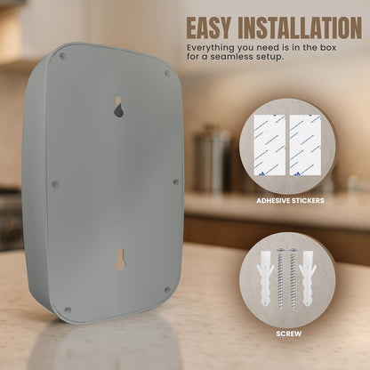 Plastic Bag Holder For Grocery Bags, Durable Plastic Bag Organizer Wall Mount, Storage Organizer & Saver for Grocery, Shopping & Trash Bags, White