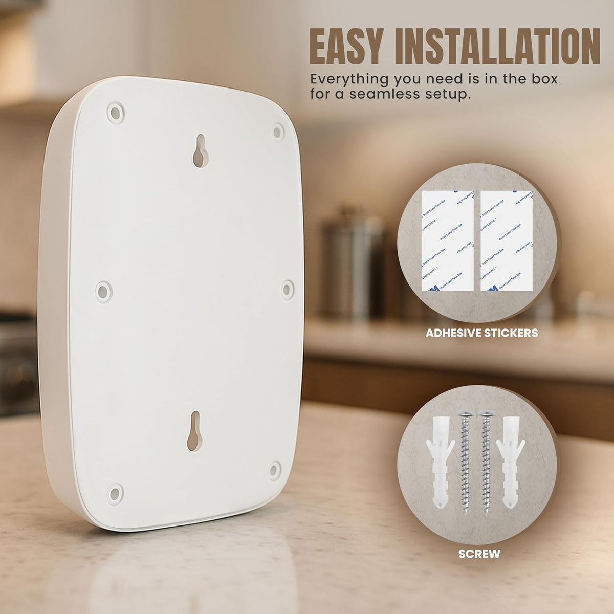 Plastic Bag Holder For Grocery Bags, Durable Plastic Bag Organizer Wall Mount, Storage Organizer & Saver for Grocery, Shopping & Trash Bags, White